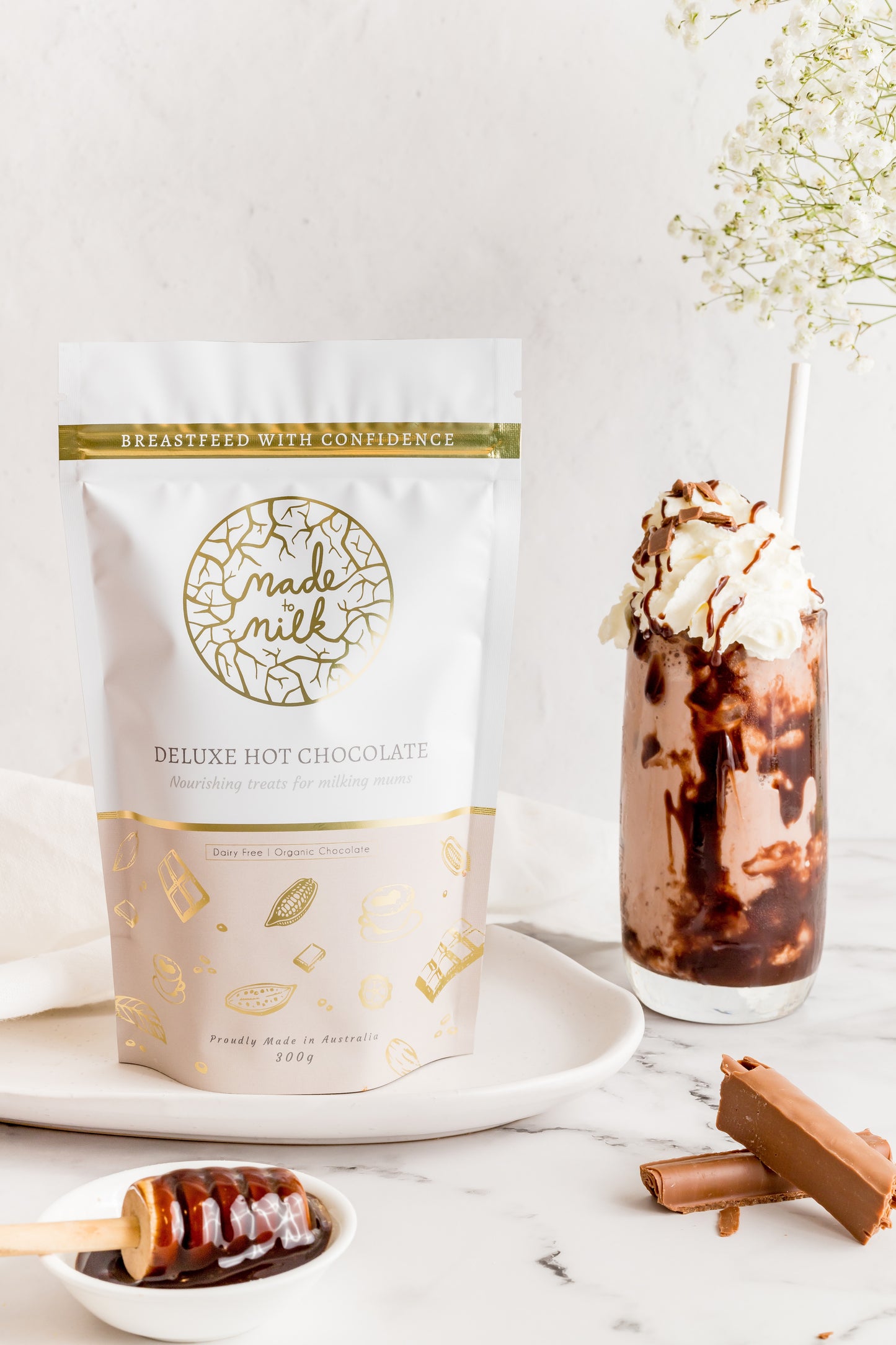 DELUXE LACTATION HOT CHOCOLATE - GF, DF & SF