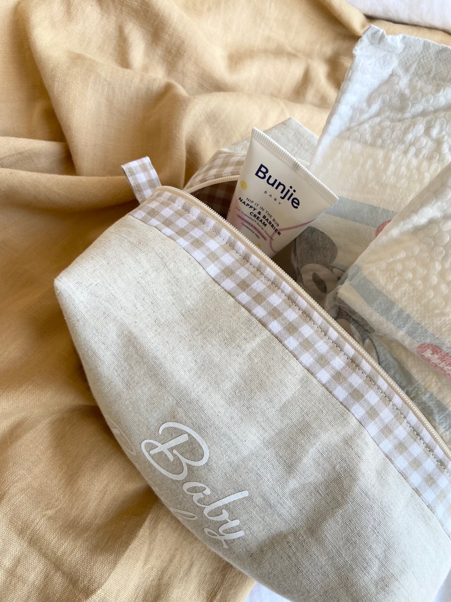 Linen Toiletries Pouch