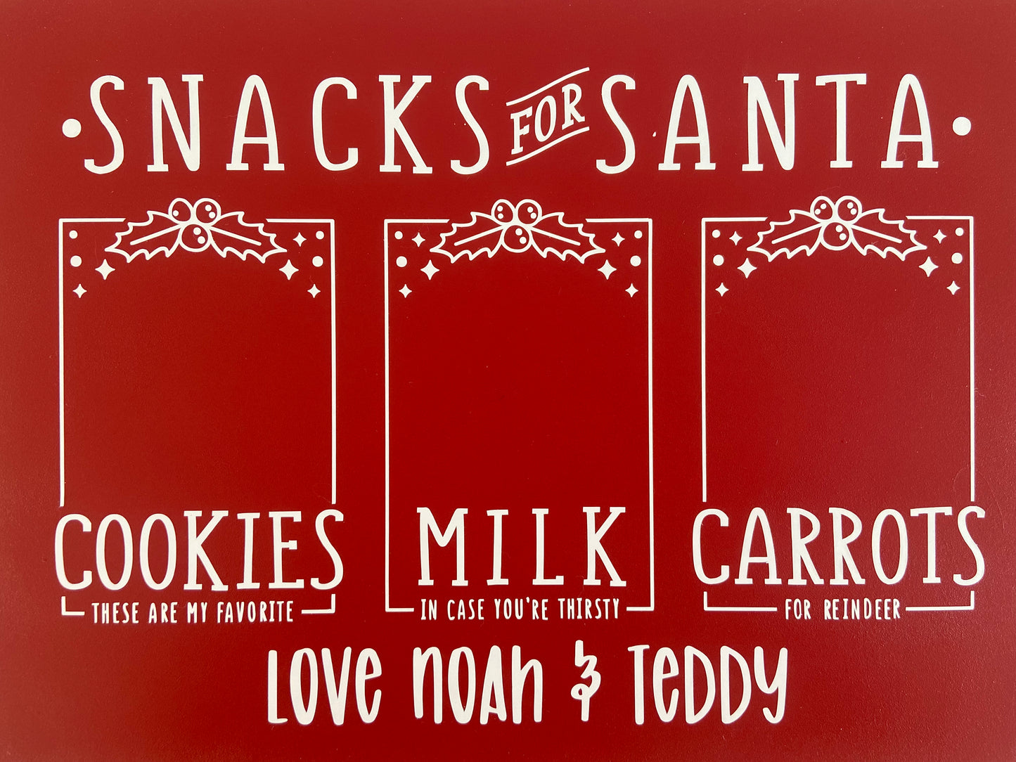 Santa’s Milk & Cookies Board no