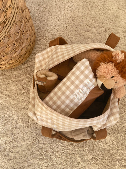 Gingham Overnight Bag