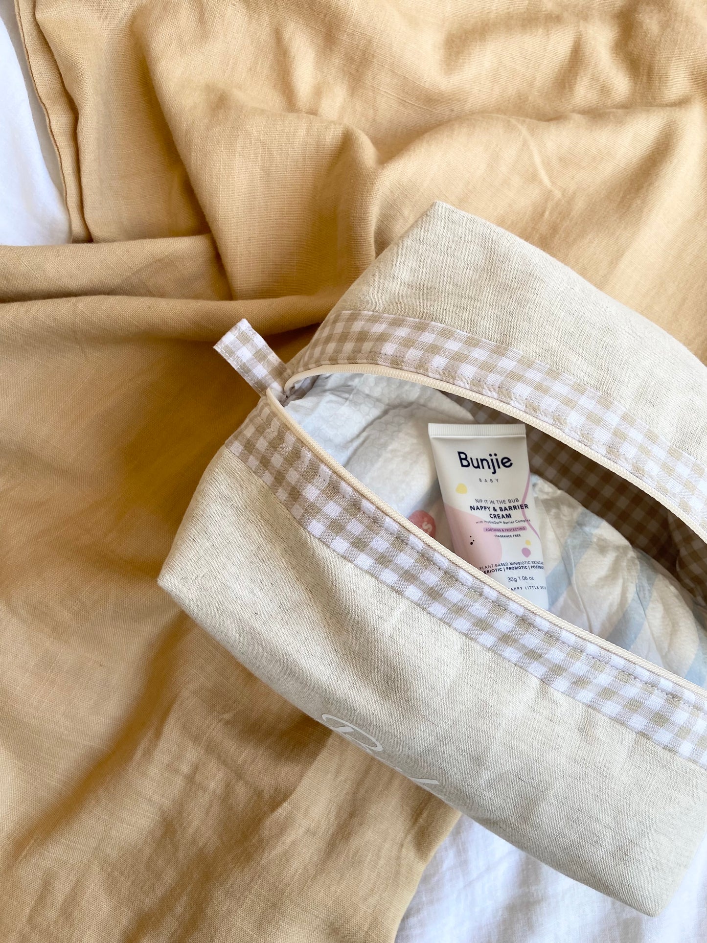 Linen Toiletries Pouch