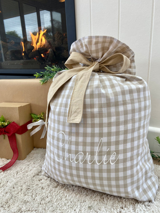 Santa Sack Gingham