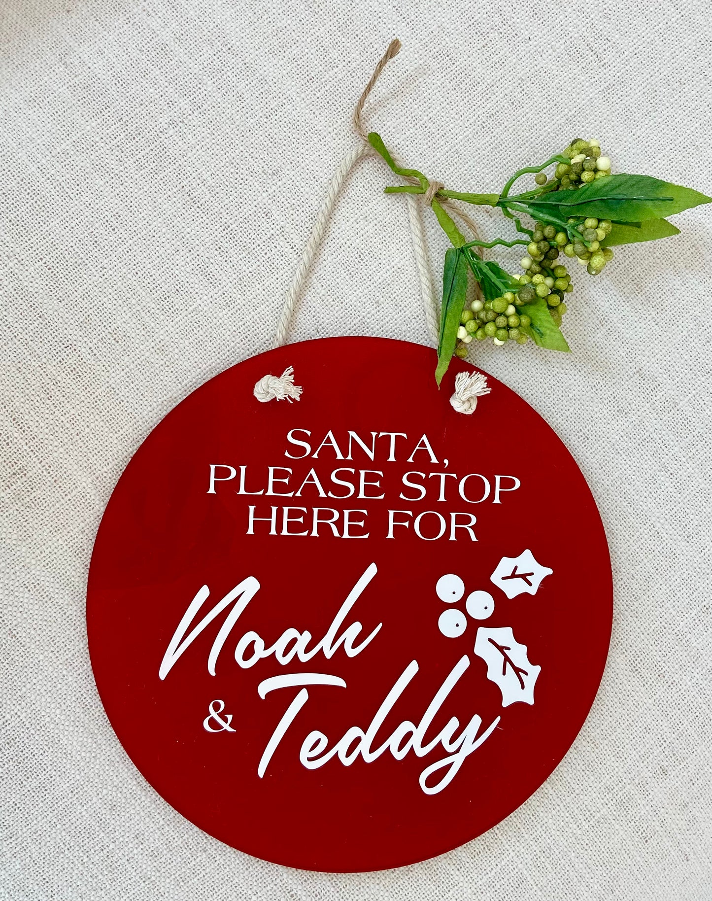 Santa Stop Here Sign