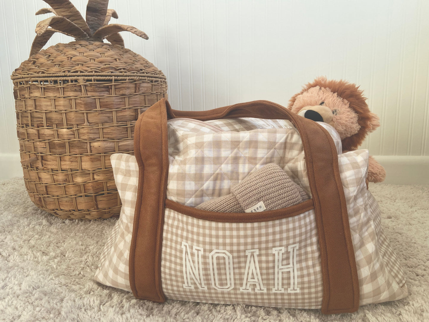 Gingham Overnight Bag